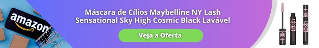 Máscara de Cílios Maybelline NY Lash Sensational Sky High Cosmic Black Lavável