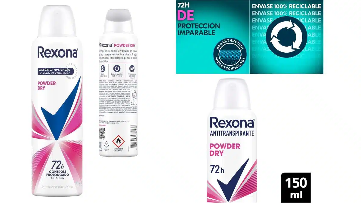 Desodorante Antitranspirante Aerosol Feminino Powder Dry 72 Horas – Rexona