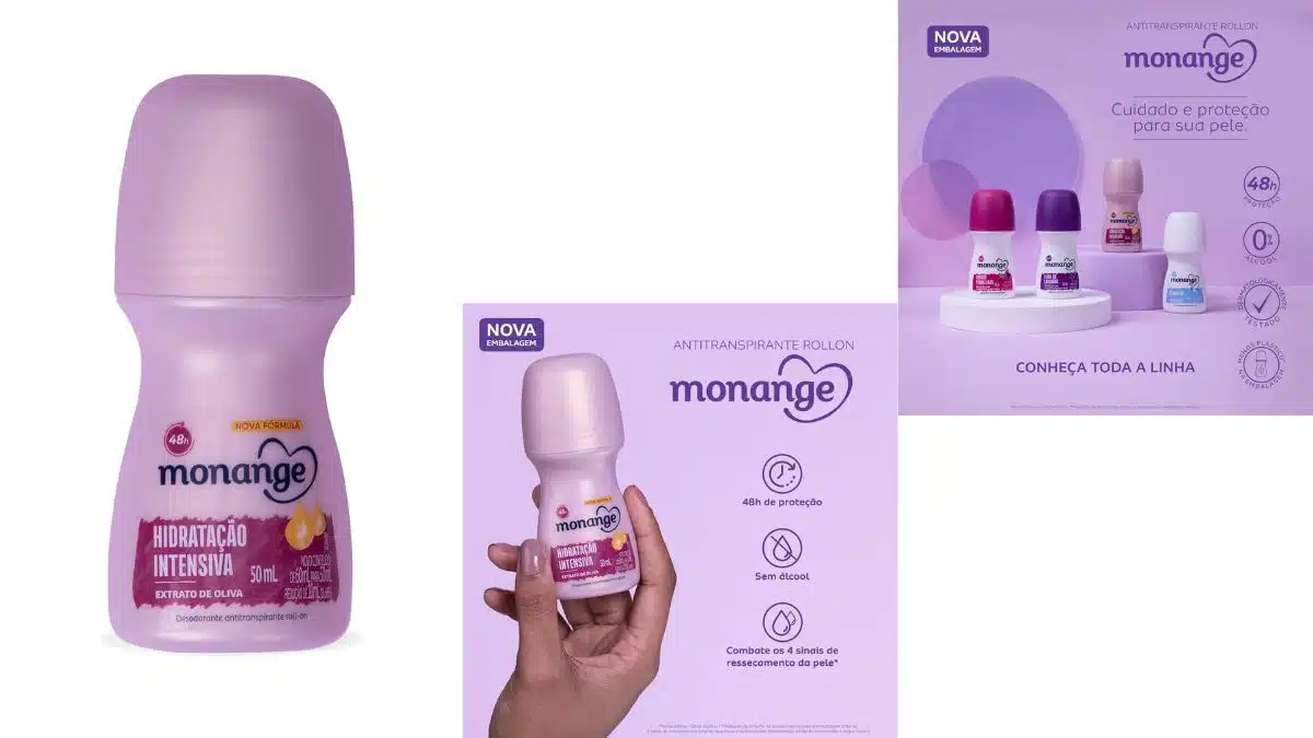 Monange Desodorante Monange Hidratação Intensiva Roll-On Antitranspirante Feminino 60ml