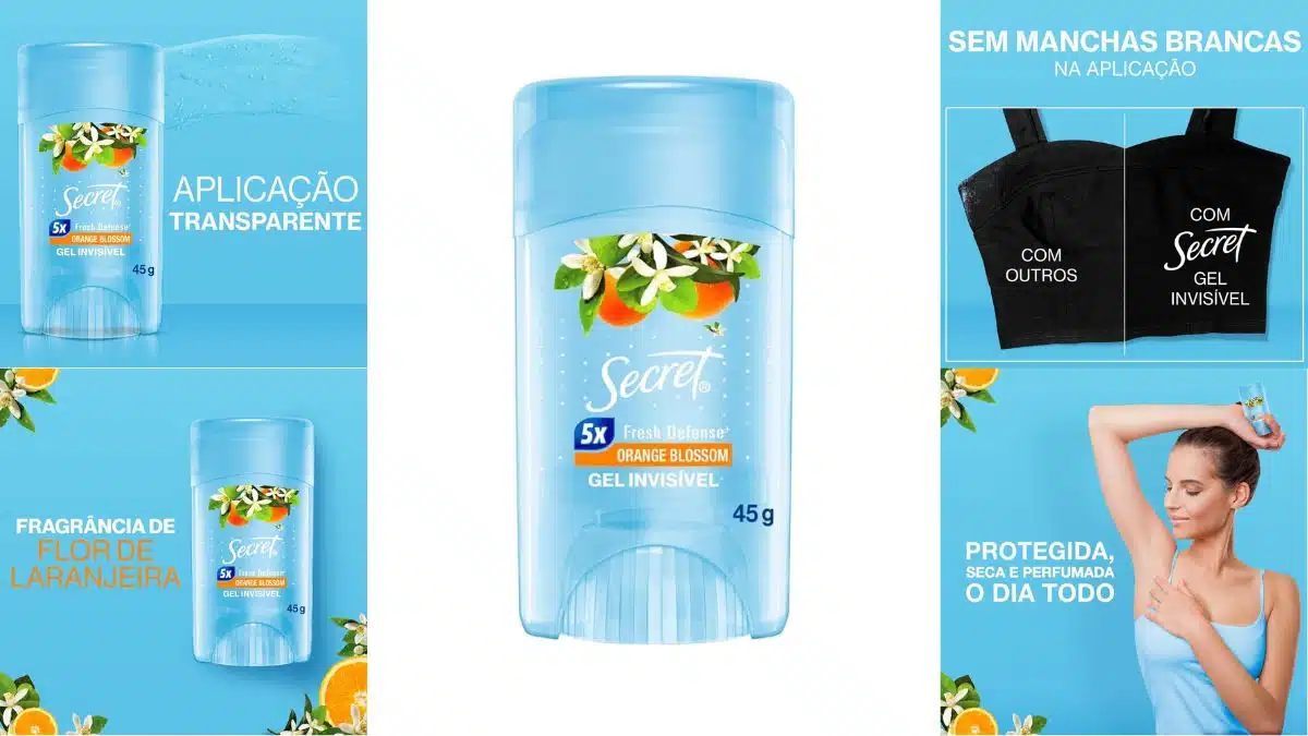 Secret Gel Invisible Desodorante Orange Blossom 45 G